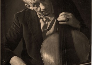 William Redner, my grandfather, poses with a cello